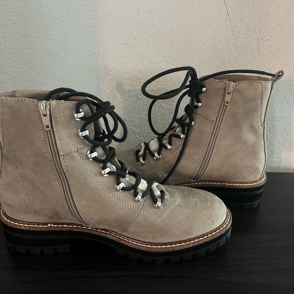 Women's Suede Lace-Up Ankle Boots